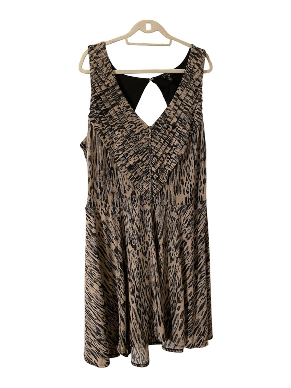 Jessica Simpson Beautiful Animal Print Cocktail Dress with open back. Size 3X!